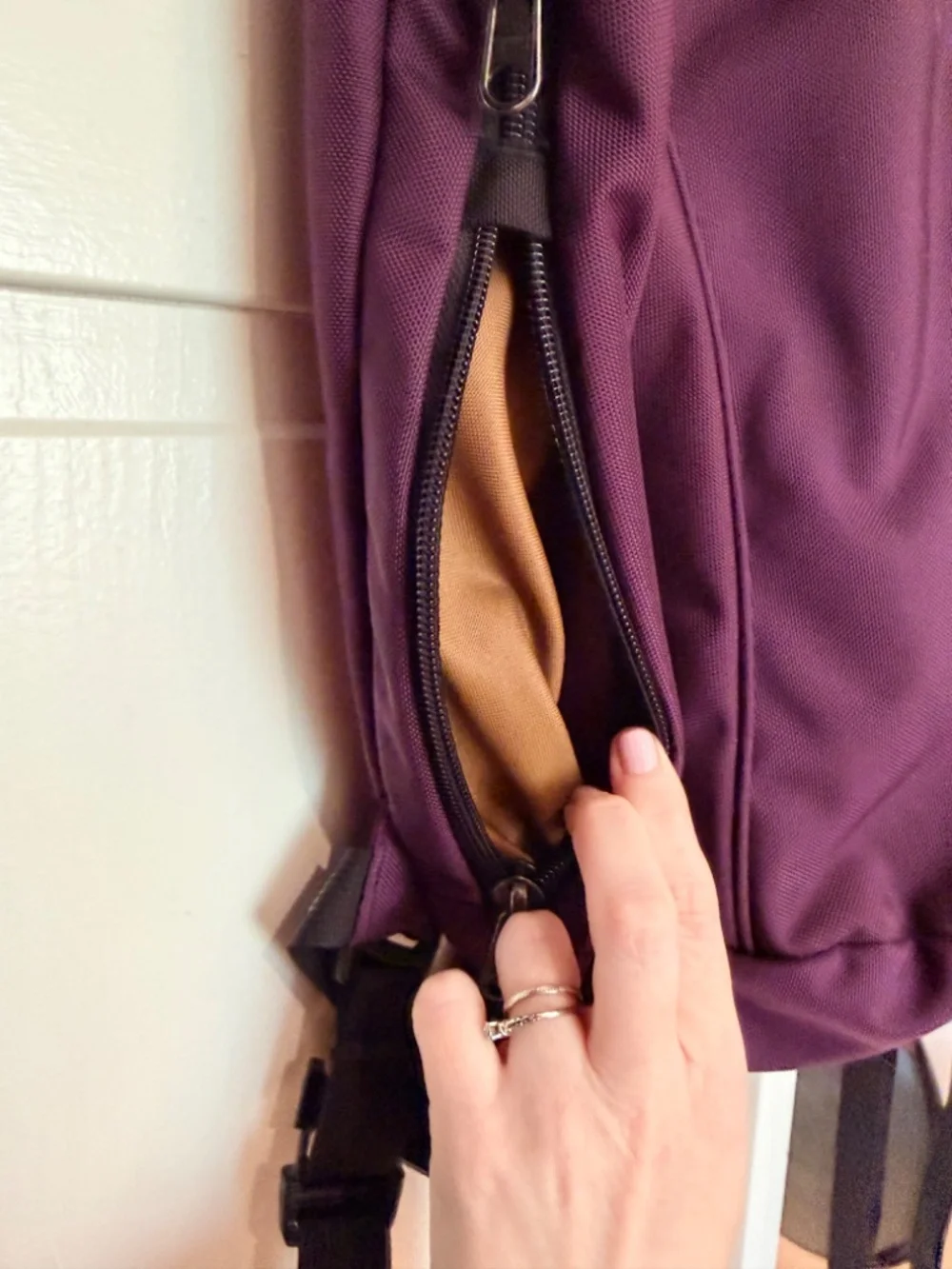 Tom Bihn Luminary 15 Backpack — Aubergine 525 Ballistic / Coyote 210 Ballistic - Picture 3 of 6